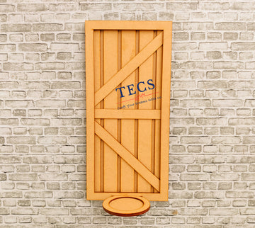 Rustic Door Wall Sconce Candle Holder